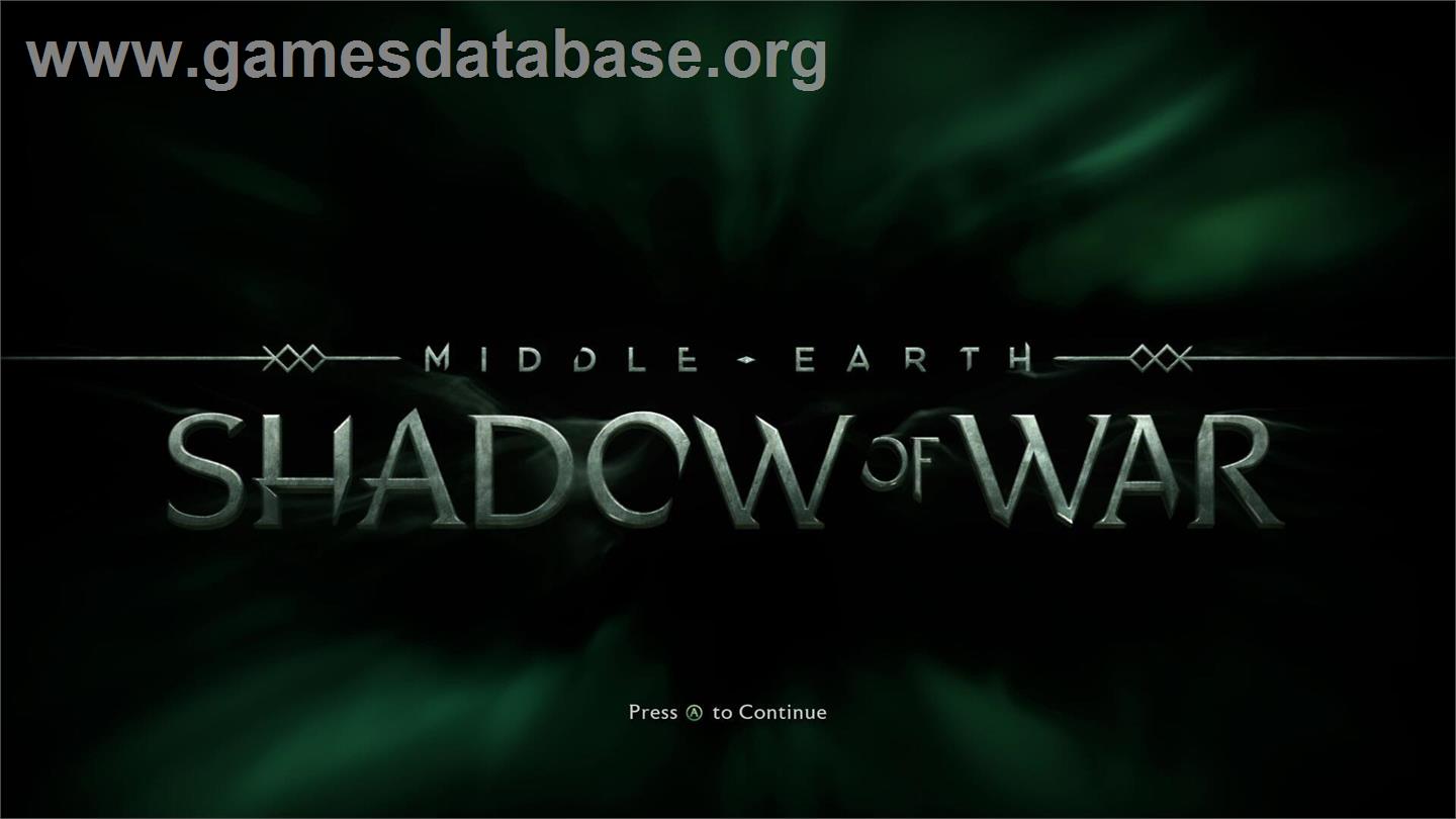 Middle-earth - Shadow of War - Microsoft Windows - Artwork - Title Screen
