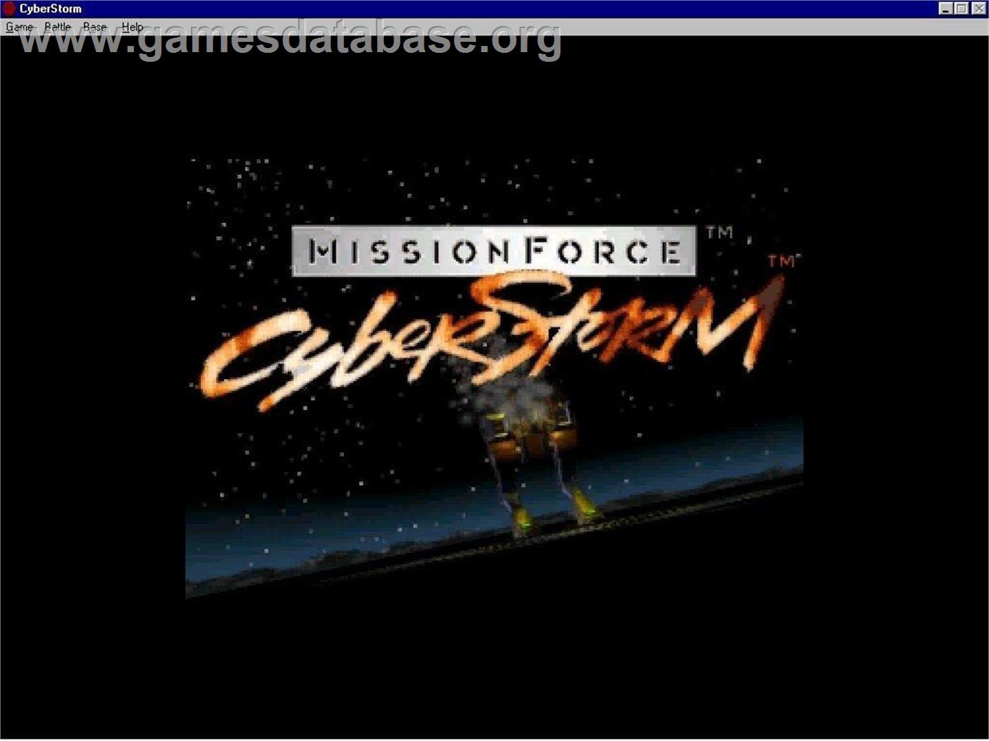MissionForce - CyberStorm - Microsoft Windows - Artwork - Title Screen