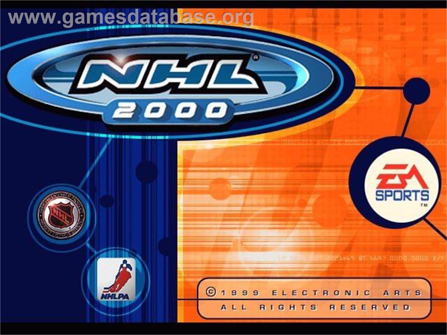 NHL 2000 - Microsoft Windows - Artwork - Title Screen
