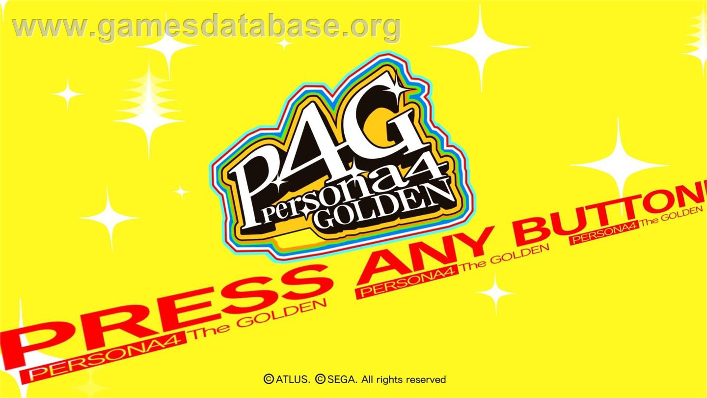 Persona 4 Golden - Microsoft Windows - Artwork - Title Screen