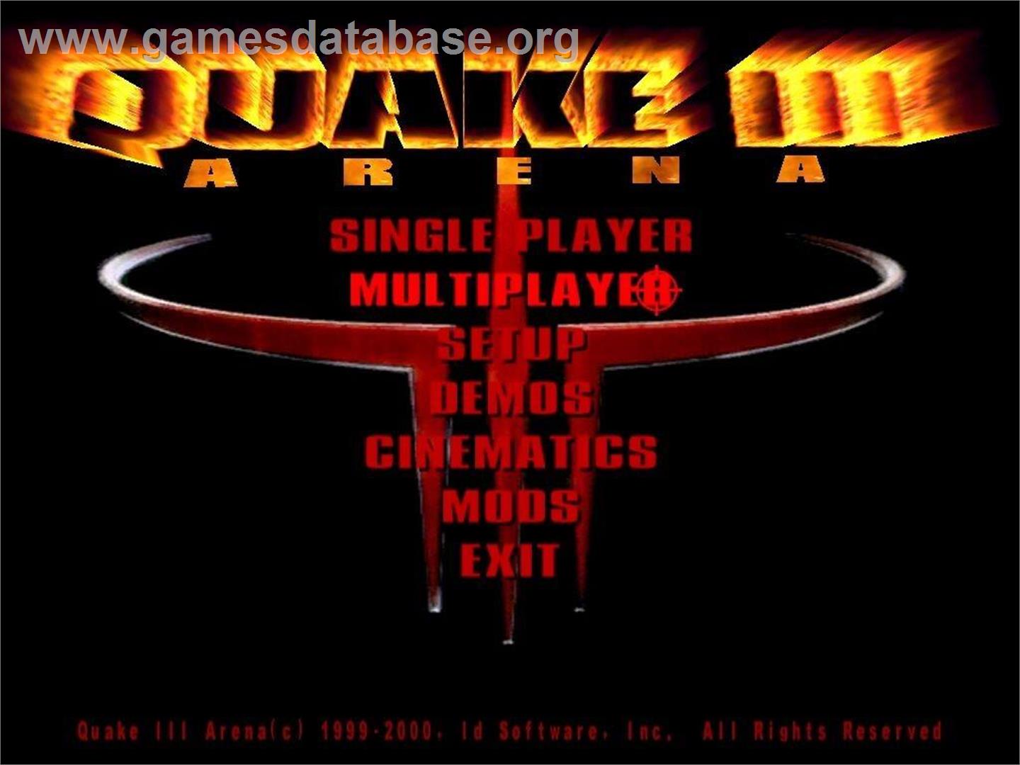 Quake 3 - Arena - Microsoft Windows - Artwork - Title Screen