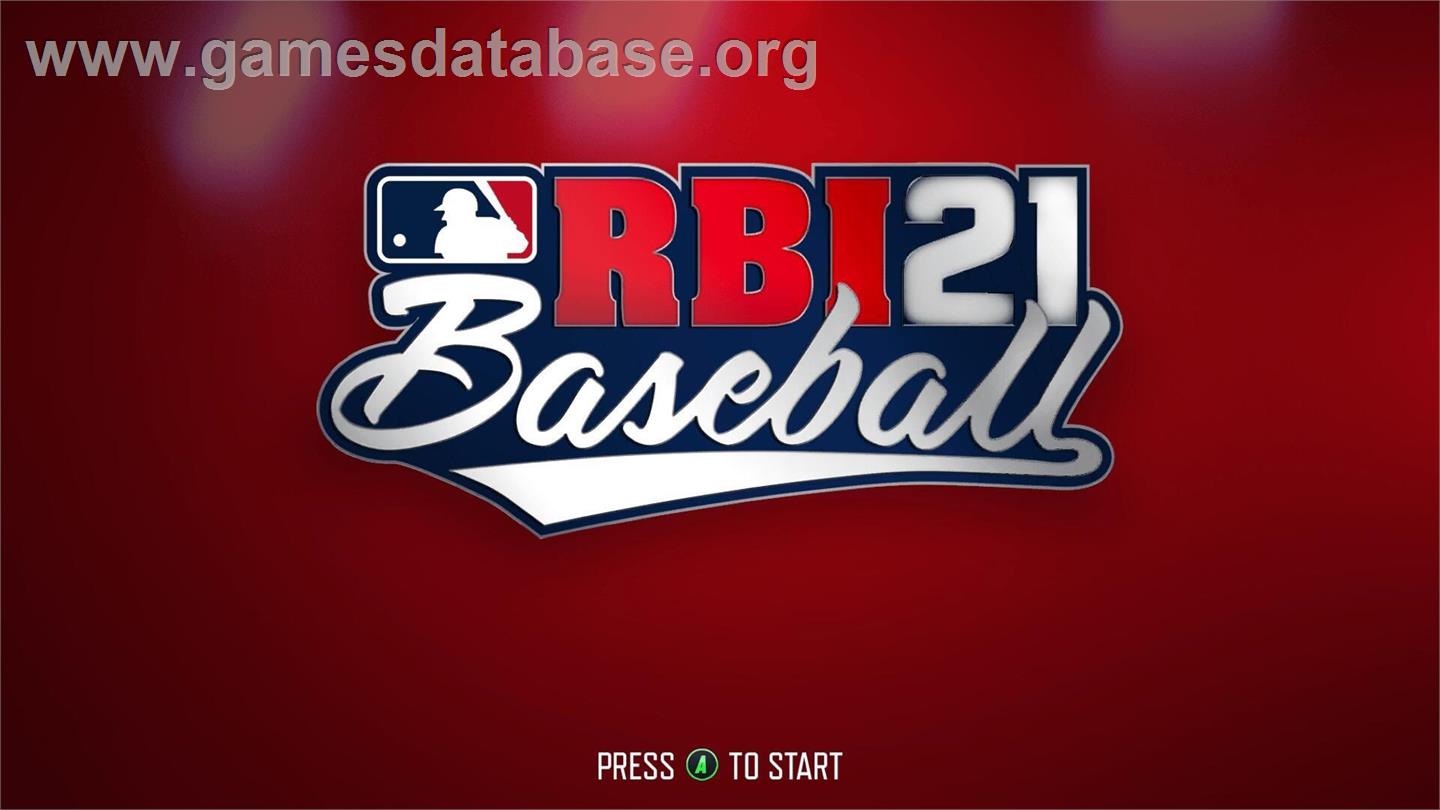 R.B.I. Baseball 21 - Microsoft Windows - Artwork - Title Screen