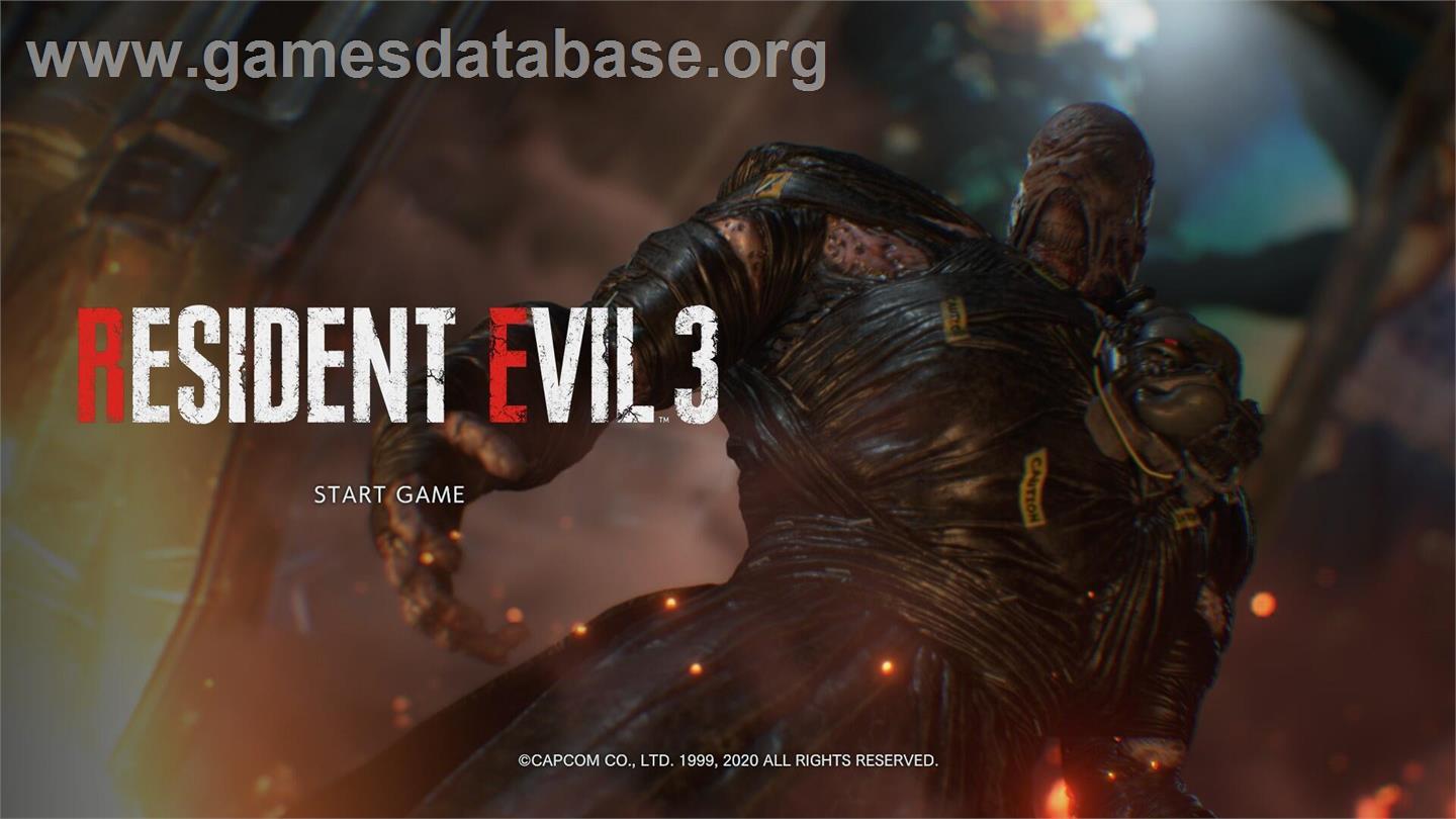Resident Evil 3 - Microsoft Windows - Artwork - Title Screen