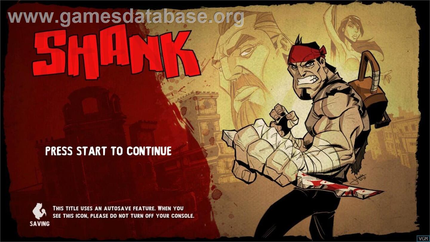 Shank - Microsoft Windows - Artwork - Title Screen
