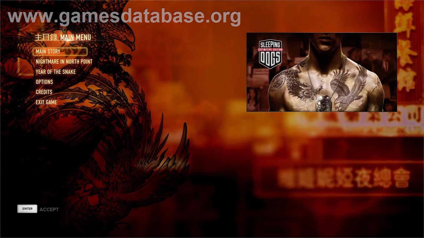 Sleeping Dogs - Microsoft Windows - Artwork - Title Screen