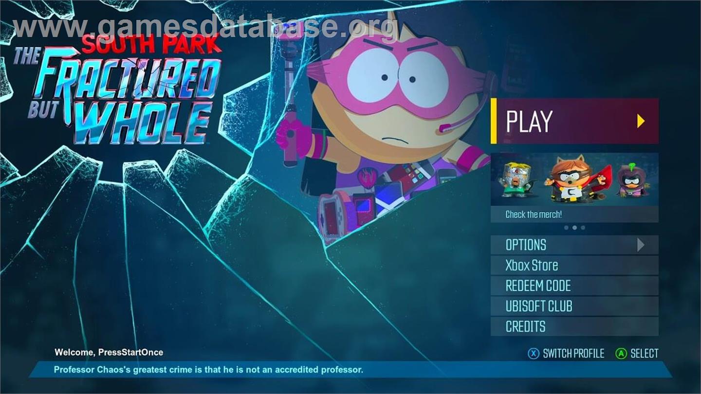 South Park - The Fractured But Whole - Microsoft Windows - Artwork - Title Screen