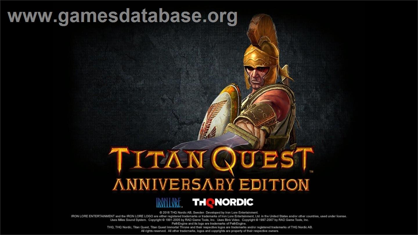 Titan Quest - Anniversary Edition - Microsoft Windows - Artwork - Title Screen