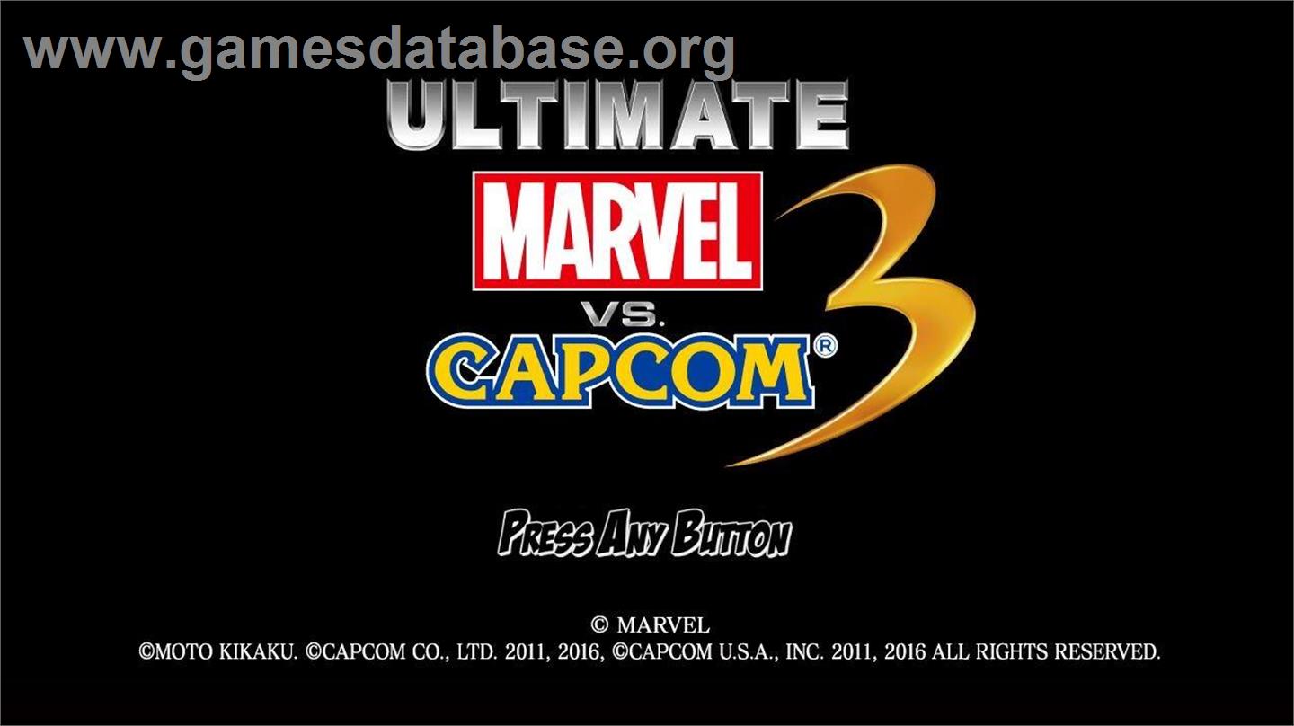 Ultimate Marvel vs Capcom 3 - Microsoft Windows - Artwork - Title Screen