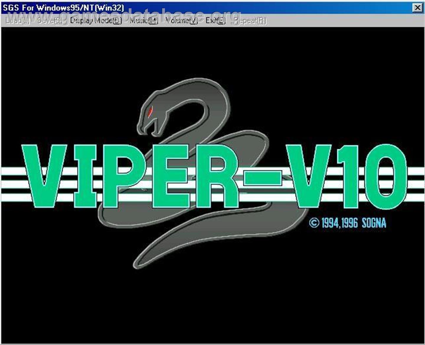 Viper V10 - Microsoft Windows - Artwork - Title Screen
