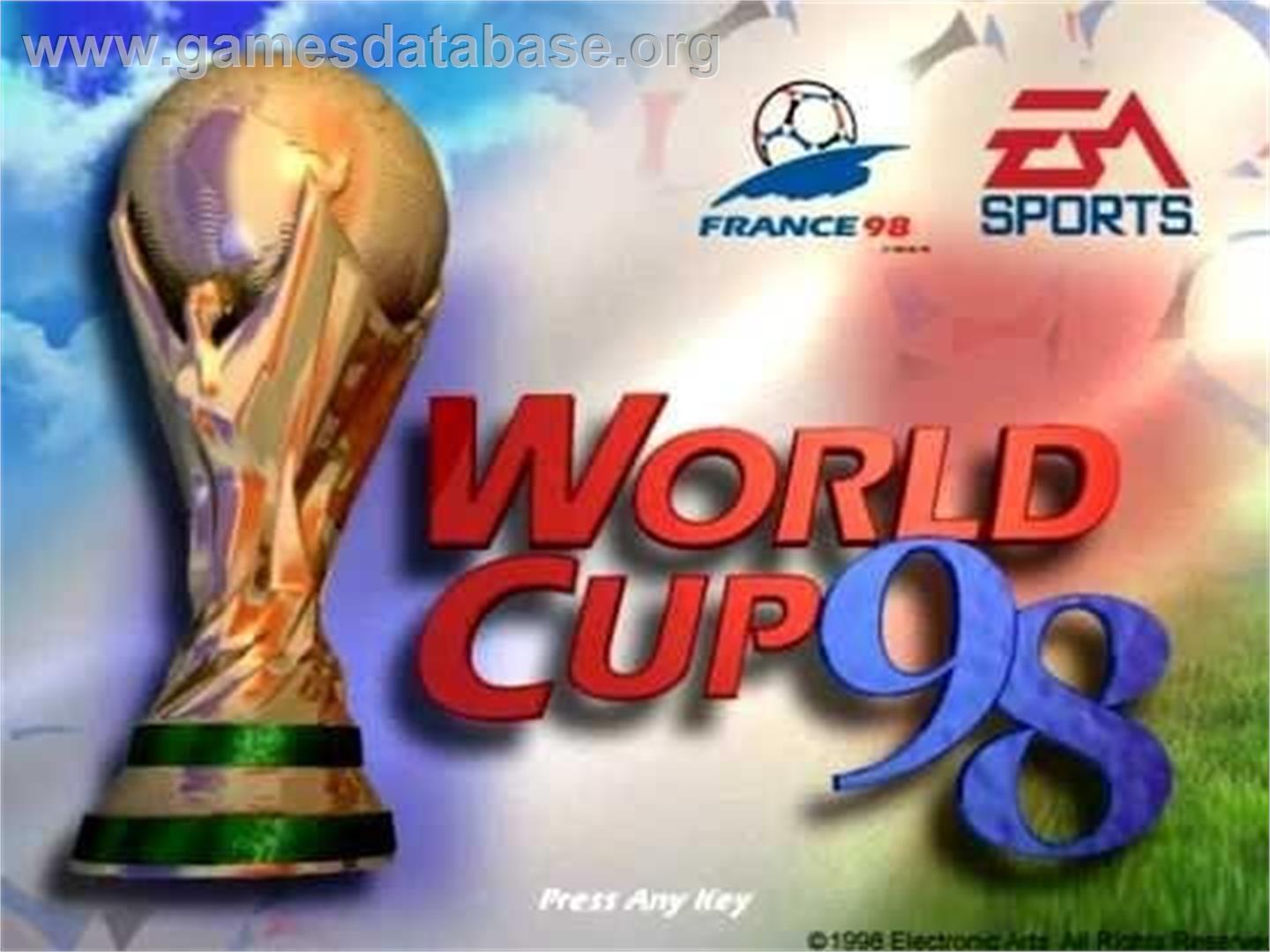 World Cup 98 - Microsoft Windows - Artwork - Title Screen