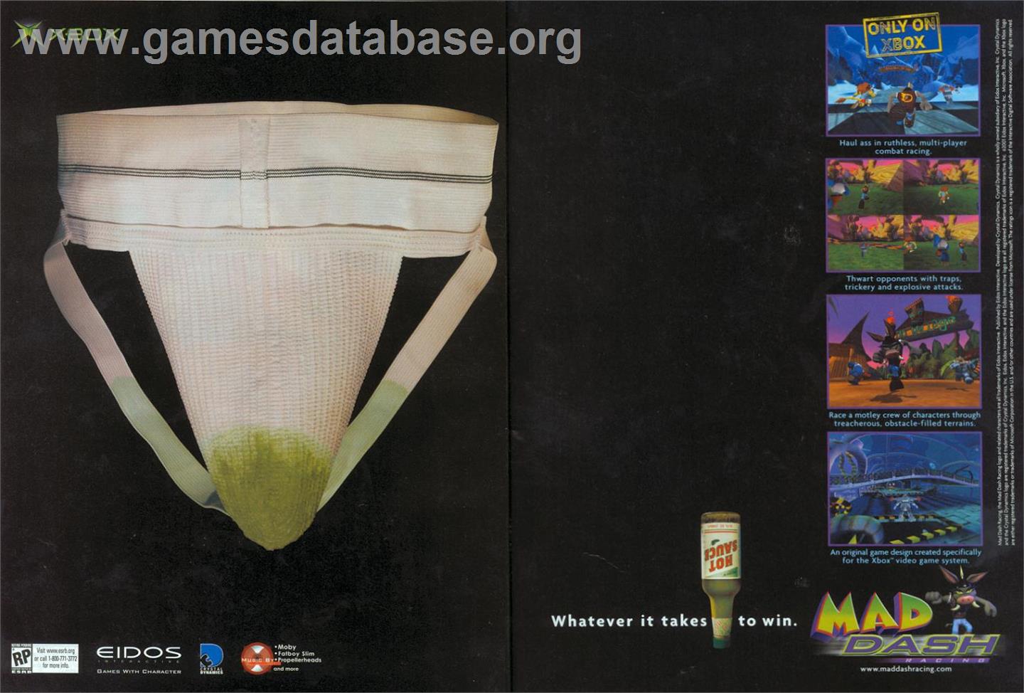 Mad Dash Racing - Microsoft Xbox - Artwork - Advert