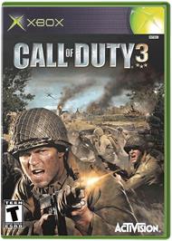 Box cover for Call of Duty 3 on the Microsoft Xbox.