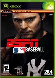 Box cover for ESPN Major League Baseball on the Microsoft Xbox.