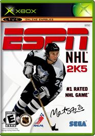 Box cover for ESPN NHL 2K5 on the Microsoft Xbox.