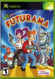 Box cover for Futurama on the Microsoft Xbox.