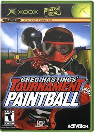 Box cover for Greg Hasting's Tournament Paintball on the Microsoft Xbox.