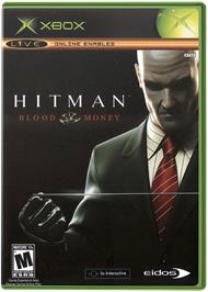 Box cover for Hitman - Blood Money on the Microsoft Xbox.