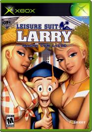 Box cover for Leisure Suit Larry: Magna Cum Laude on the Microsoft Xbox.