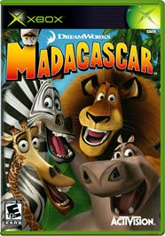 Box cover for Madagascar on the Microsoft Xbox.
