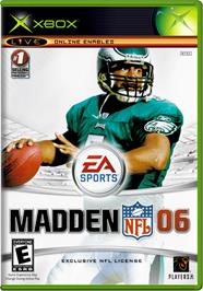 Box cover for Madden Nfl 06 on the Microsoft Xbox.
