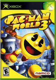 Box cover for Pac-man World 3 on the Microsoft Xbox.