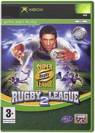 Box cover for Rugby League 2 on the Microsoft Xbox.