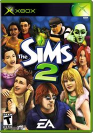 Box cover for Sims 2 on the Microsoft Xbox.