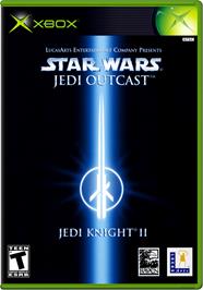 Box cover for Star Wars - Jedi Knight 2 - Jedi Outcast on the Microsoft Xbox.