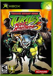 Box cover for Teenage Mutant Ninja Turtles 3: Mutant Nightmare on the Microsoft Xbox.