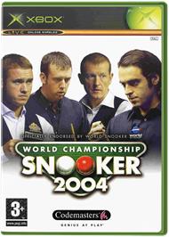 Box cover for World Championship Snooker 2004 on the Microsoft Xbox.