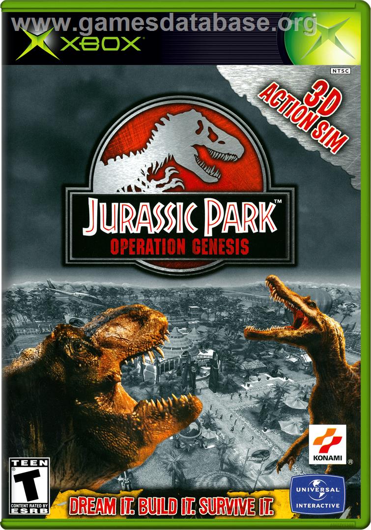 Jurassic Park - Operation Genesis - Microsoft Xbox - Artwork - Box