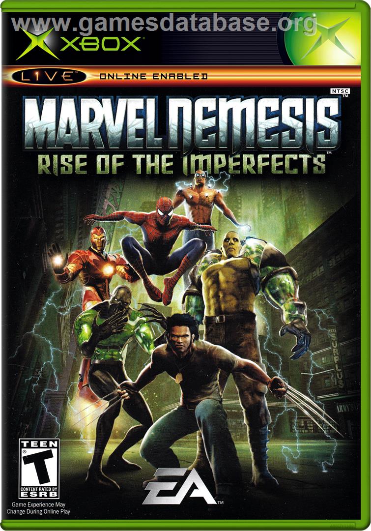 Marvel Nemesis - Rise of the Imperfects - Microsoft Xbox - Artwork - Box