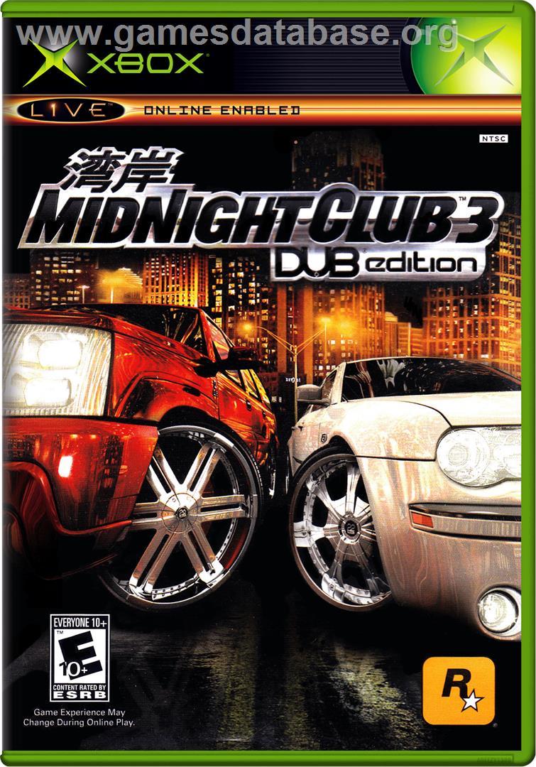 Midnight Club 3 - Dub Edition - Microsoft Xbox - Artwork - Box