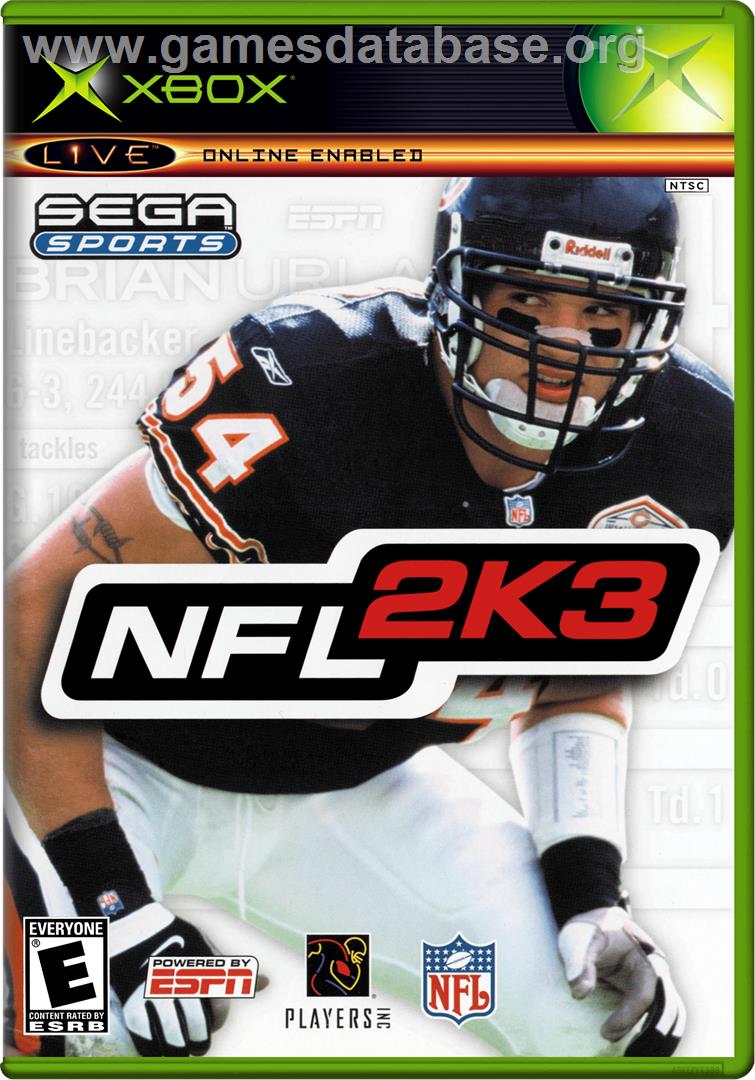 NFL 2K3 - Microsoft Xbox - Artwork - Box