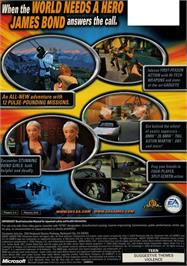 Box back cover for 007: Agent Under Fire on the Microsoft Xbox.