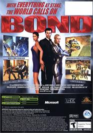 Box back cover for 007 - Everything Or Nothing on the Microsoft Xbox.