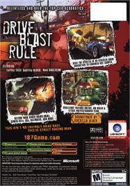 Box back cover for 187: Ride or Die on the Microsoft Xbox.