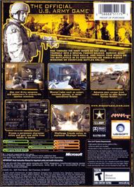 Box back cover for America's Army: Rise of a Soldier (Special Edition) on the Microsoft Xbox.