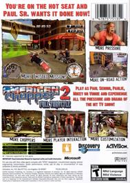 Box back cover for American Chopper 2: Full Throttle on the Microsoft Xbox.