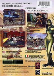 Box back cover for Barbarian on the Microsoft Xbox.
