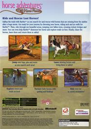 Box back cover for Barbie Horse Adventures - Wild Horse Rescue on the Microsoft Xbox.
