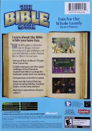 Box back cover for Bible Game, The on the Microsoft Xbox.