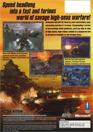 Box back cover for Blood Wake on the Microsoft Xbox.