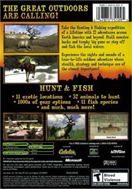 Box back cover for Cabela's Outdoor Adventures on the Microsoft Xbox.