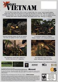 Box back cover for Conflict - Vietnam on the Microsoft Xbox.