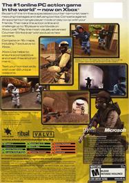 Box back cover for Counter-Strike on the Microsoft Xbox.