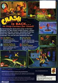 Box back cover for Crash Bandicoot - The Wrath Of Cortex on the Microsoft Xbox.
