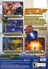 Box back cover for Crash Nitro Kart on the Microsoft Xbox.