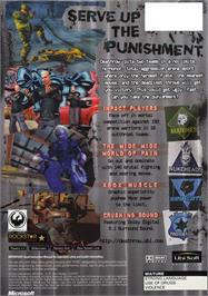 Box back cover for Deathrow on the Microsoft Xbox.