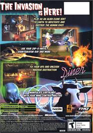 Box back cover for Destroy All Humans on the Microsoft Xbox.